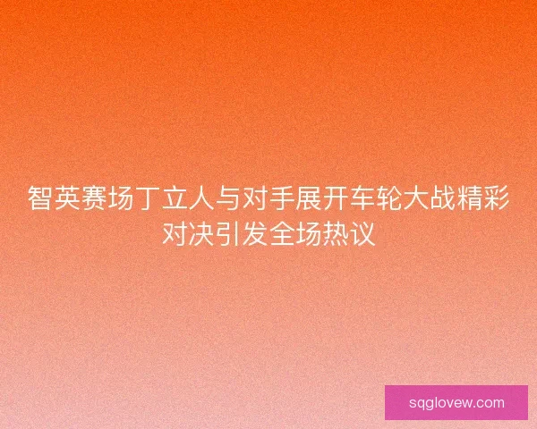 智英赛场丁立人与对手展开车轮大战精彩对决引发全场热议